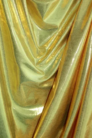 Yellow Metallic Spandex Fabric Sample