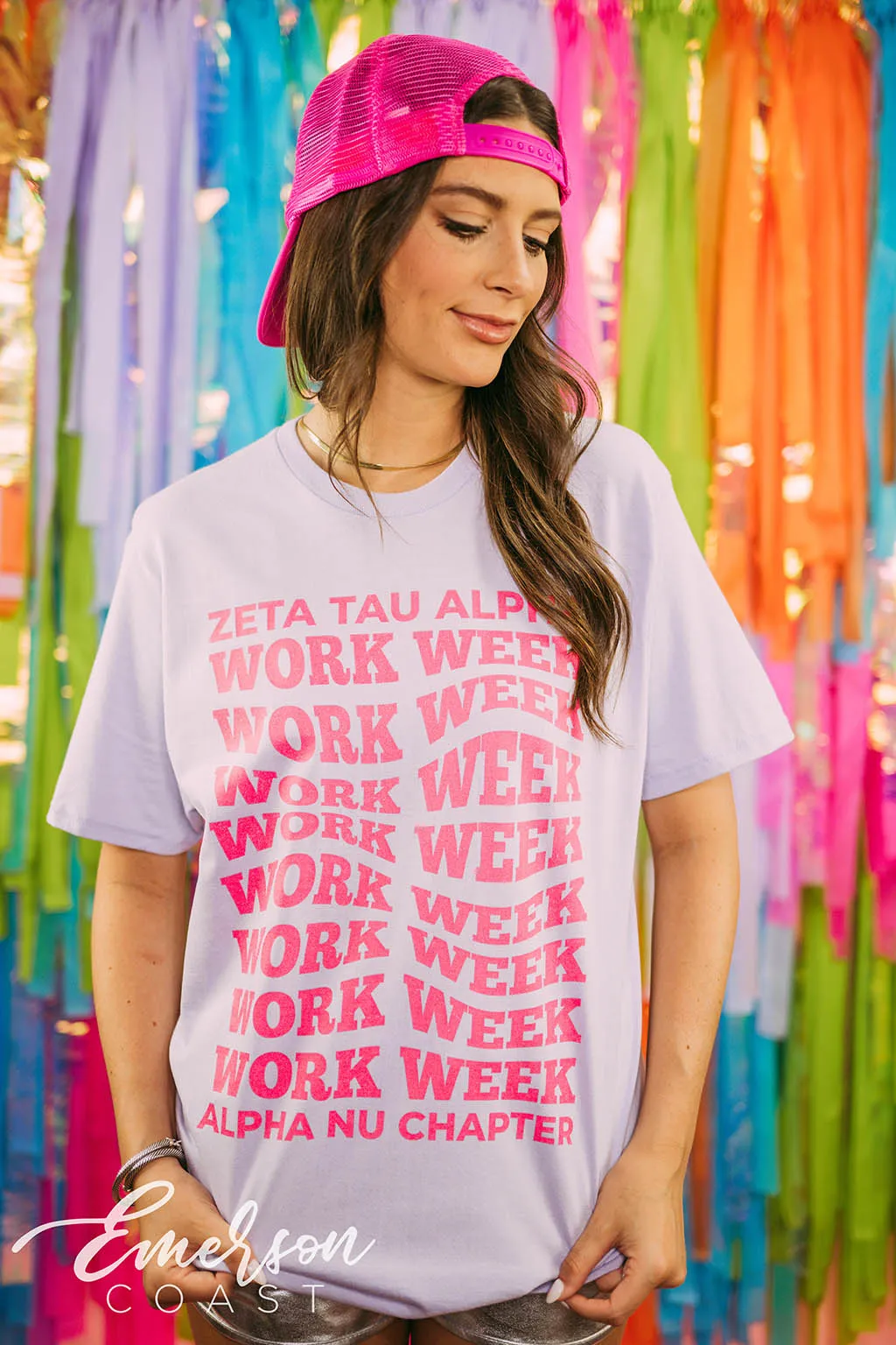 Zeta Work Week Repeating Tee